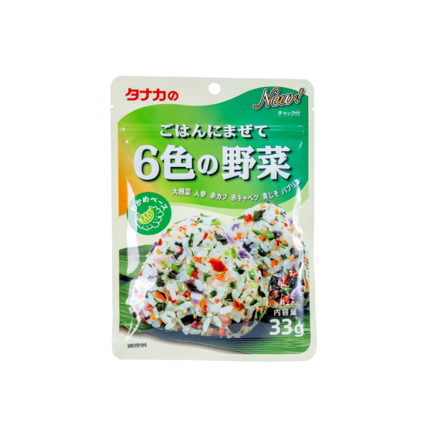 Gia vị rắc cơm 6 loại rau củ quả Tanaka 33g