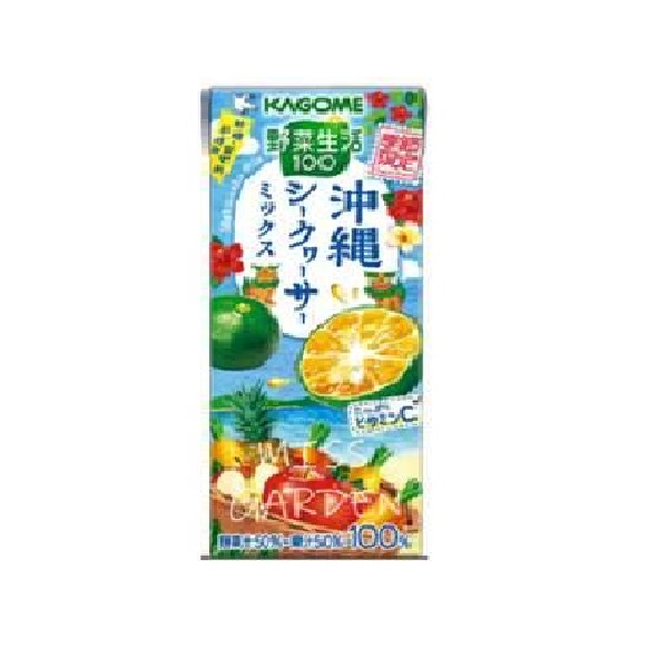 Nước ép hỗn hợp rau củ quả và chanh lõm Okinawa - Kagome 195ml